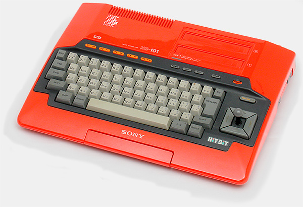 Collecting vintage computers: Sony tried. You've got to give them credit for that. IBM chose a bland putty-beige for their first personal computer in 1981 and most others fell into lockstep with that, even Apple. But Sony dared to be different in 1984 when they released their stunning red HB-101 Hit Bit. From 'Small Computers' at the web's largest private collection of antiques & collectibles: https://www.ericwrobbel.com/collections/computers.htm