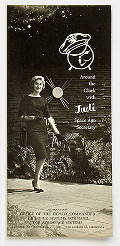A brochure extolling the virtues of Southern California in an attempt to entice women to work for the Air Force in one of 25 'college-campus-like' office buildings in the high-tech South Bay area. Office of the Deputy Commander, Air Force Systems Command for Aerospace Systems, Los Angeles. From 'Collecting Pop Culture' at the web's largest private collection of antiques & collectibles: https://www.ericwrobbel.com/collections/culture.htm