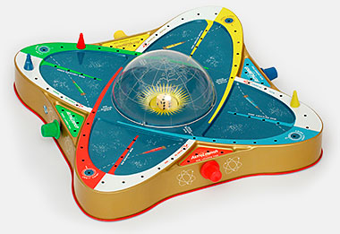 Astro Launch 'new exciting space game' appealed to our '50s-'60s fascination with space travel. From Ohio Art, c.1959. These were the same people who gave us the 'Etch A Sketch.' From 'Board Games and Such' at the web's largest private collection of antiques & collectibles: https://www.ericwrobbel.com/collections/games.htm
