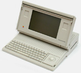 The Apple Macintosh Portable sold new in 1989 for $6,500! It weighs over 16 pounds, mostly because it has a lead-acid battery (like your car!). Screen size is 10 inches diagonal. This is the first laptop Macintosh, predating the PowerBook. From 'Small Computers' at the web's largest private collection of antiques & collectibles: https://www.ericwrobbel.com/collections