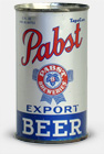 Vintage 'TapaCan' of Pabst Export Beer is still full! It says it's 'Keglined,' whatever that means, and has instructions on the side for opening the can. From the web's largest private collection of antiques & collectibles: https://www.ericwrobbel.com/collections