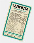Music guides, popularity charts, surveys, top-forty lists--these things went by a lot of names. Created by radio stations, they were available free at record stores. This one, from WKNR (Detroit), was for the week of December 17, 1964 and listed all the 'Keener 13 Hits,' including, at number one, 'Love Potion Number Nine' by the Searchers. From 'Music Guides / Lists / Top 40 Radio' at the web's largest private collection of antiques & collectibles: https://www.ericwrobbel.com/collections