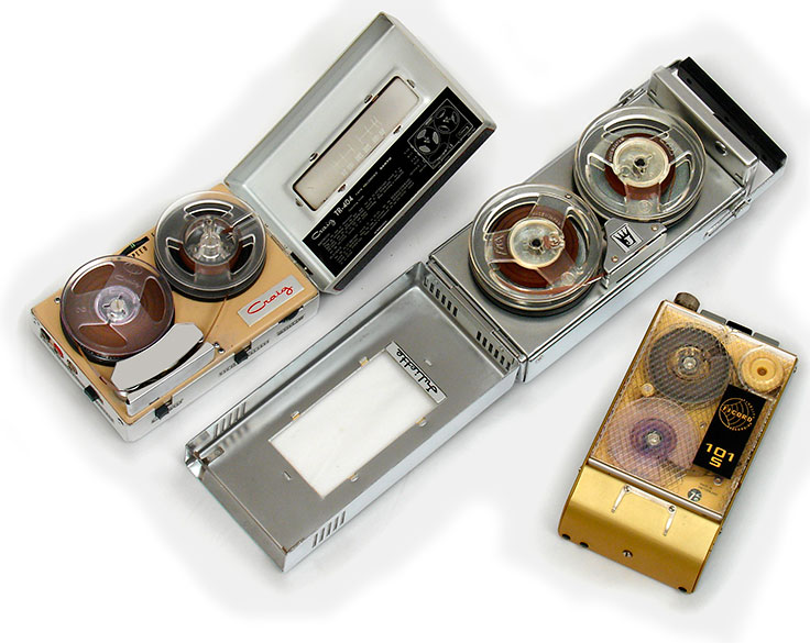 Retro Thing: Miniature reel-to-reel tape recorders